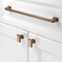 KOOFIZO Stepped Bar Cabinet Pull, Antique Brass Handle, 10 Inch/256mm Screw Spacing for Kitchen Cupboard, Dresser Drawer