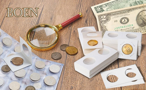 Boen Coin Flips 31.5mm, 1000Pcs Coin Holders for Collectors, Cardboard Coin Flips for Coin Collection