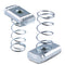 OTDT-A50 3/8 inch Thread x 1-3/8 inch Strut Channel Nuts with Short Spring, Carbon Steel with Zinc Finish, 50 Pack
