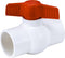 Eastman 1-1/2 Inch Slip Schedule 40 PVC Quarter Turn Ball Valve, Brass