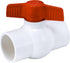 Eastman 1-1/2 Inch Slip Schedule 40 PVC Quarter Turn Ball Valve, Brass