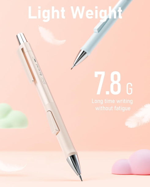Nicpro 4PCS Pastel Mechanical Pencil 0.5mm, Cute Fast Click Set with 100PCS HB Lead Refills