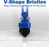 CELOX Stiff Bristle Long Handle Tile Scrubbing Brush (Blue) for Deep Cleaning