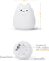 7-Color LED Cat Night Light, Battery Powered Night Light for Kids, Silicone Multicolor Cute Lamp with Warm White