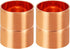 PATIKIL 1-1/8 Inch ID Copper Coupling Fittings, 4 Pcs Rolled Tube Stop Pipe Fitting for HVAC Plumbing
