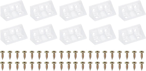 PATIKIL 1.7"x0.8"x0.8" Plastic Corner Braces, 10 Pcs L-Shape Shelf Support Corner Brace