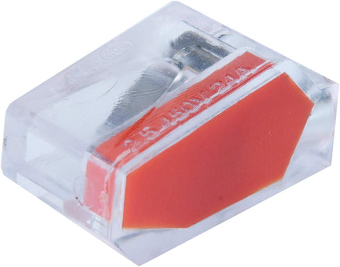 YXQ 2 Port Push-in Wire Connector PCT-252, Transparent Wall Nut for Junction Boxes, 50pcs, 18-12AWG Wires