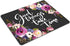 Smooffly Custom Office Mouse Pad, Good Things Take Time Motivational Quote, Rectangle Pink Bordo Violet Floral