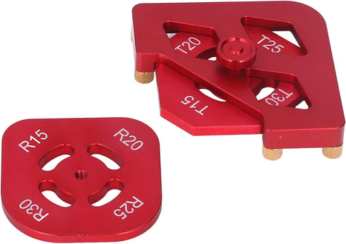 Ylwxzenith Aluminium Alloy Router Template Set for Woodworking, Round Corner Radius Jig Tool