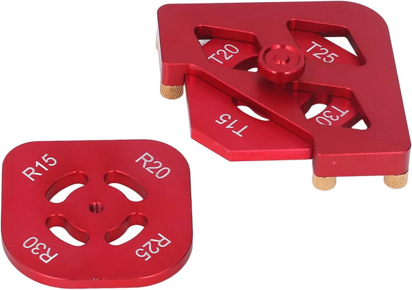 Ylwxzenith Aluminium Alloy Router Template Set for Woodworking, Round Corner Radius Jig Tool
