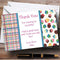 The Card Zoo Pretty Cupcake Chequered Vintage Tea Personalized Party Thank You Cards