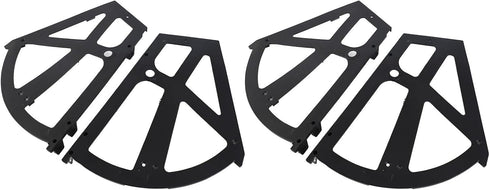 4PCS Agatige Black Shoes Drawer Cabinet Hinges, ABS Heavy Duty Replacement Cabinet Flip Shoe Plate Frame Hinges Cabinet