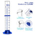 Thick Glass Graduated Cylinder Measuring Liquid Lab Cylinders with Anti-falling Plastic Base and Bumper Guard (1000ML)