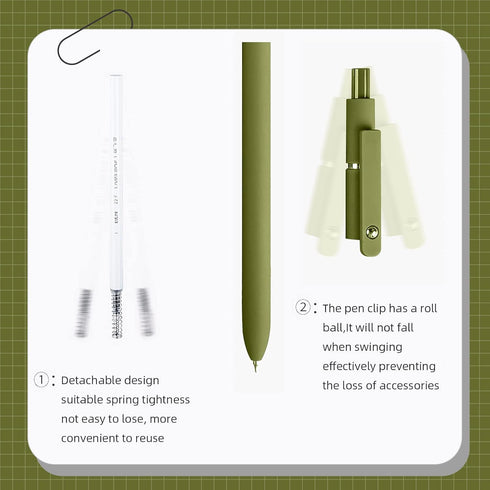 Gel Pens, 10 Pcs 0.5mm Fine Point Smooth Writing Pens, High-End Black Ink Pens for Journaling, School Office Supplies