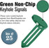 BankSupplies Keyhole Signals | Green - Special Uses Signal | Box of 25 | Non-Chip | Reusable & Long-Lasting | at-a-Glance Organization | Color Coded Plugs by BankSupplies