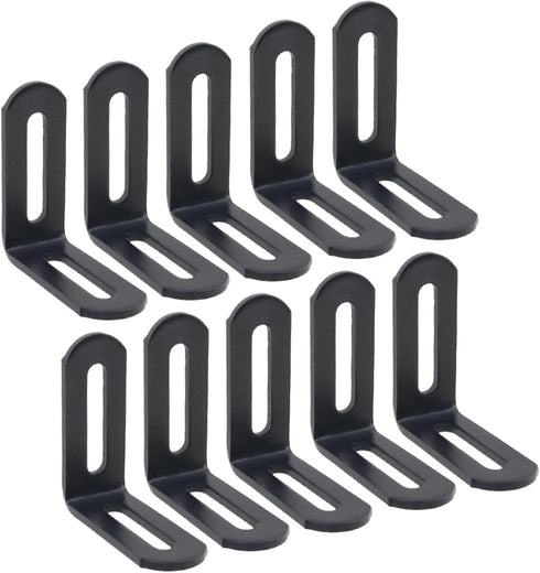 10Pcs Adjustable 90 Degree L Shape Bracket Corner Connector Right Angle Brackets