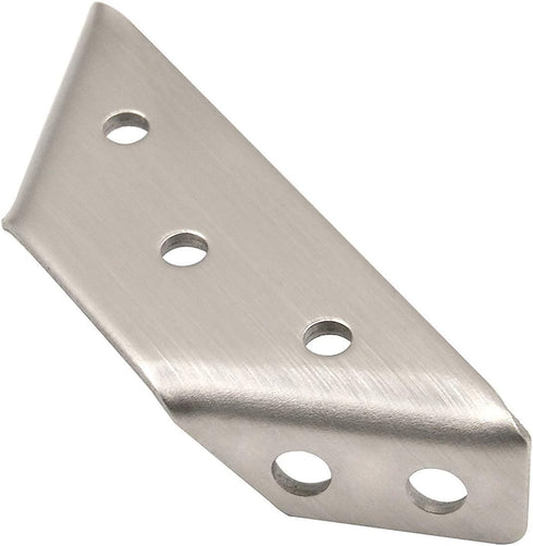 Trapeziform Angle Brackets - Stainless Steel Angle Corner Braces for Desk Edge, Box, Wood Beam, Pack of 10