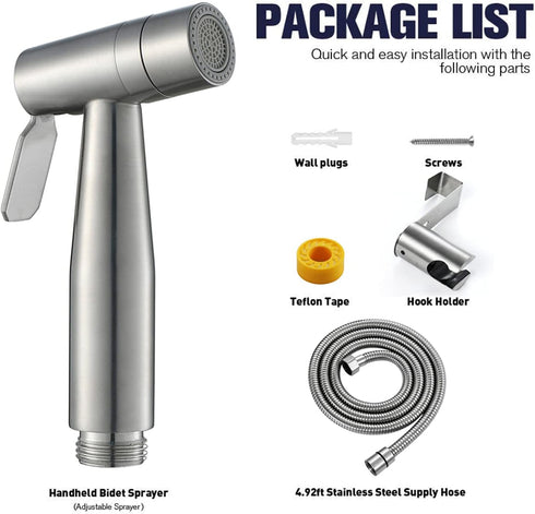 IJPDXOLBQ 2 HandheldSprayer Function Cloth Diaper Sprayer Brushed Stainless SteelSprayer for Toilet, with Stainless