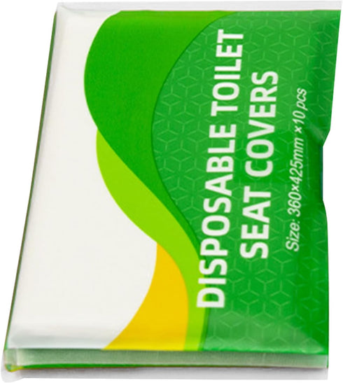EXCBIOZ 10Pieces Toilet Seat Covers Flushable Paper Cover Disposables for Airplanes Travel Seats Public Restroom