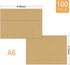 Kraft Envelopes, 4x6 Envelopes for Invitations, A6 Envelopes 100 Pack Invitation Envelopes, Greeting Card Envelopes Brown Postcard Envelopes (4.72"x6.49") by Ouzoustate