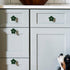 4 Pcs Flower Knobs Flower Handles Zinc Alloy Drawer Pull Handles Flower Shape Knobs Door Handle Inlaid Rhinestone