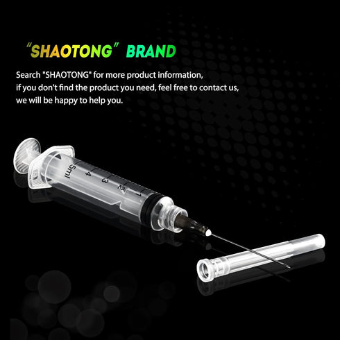SHAOTONG 5ml Syringe with 22 Gauge 1.2 inch Luer Lock Accessories, Disposable Lab Supplies, 20 Pack