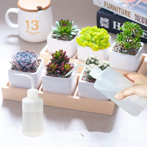 Wash Bottle 500ml and 250ml Narrow Mouth Squeeze Bottle, Medical Lab Plastic Safety No Spill Watering Cans