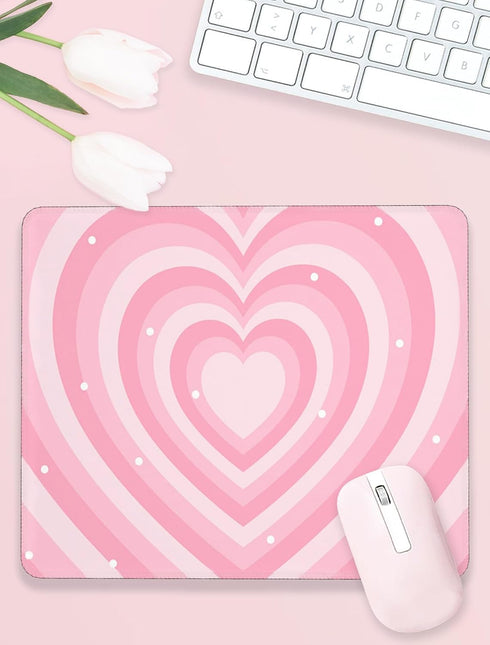 Pecfamly (9.4 x7.8 Inch) Cute Kawaii Cutecore Aesthetic Pink Girly Gaming Mouse Pad Small, Gamer Girl Room Decor Desk