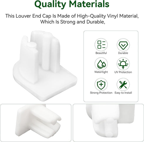 IFERLA 4, Vinyl Shutter Tilt Bar End Cap Variety Plantation Shutter Repair Kit Fit Plantation/Hunter Douglas/Breezeway