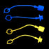 2 Sets 1/2 ISO A+ISO 5675 Hydraulic Coupler Male Dust Cap and Female Plug Cover
