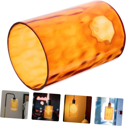 Bulbs Glass Lampshade Candelabra Cylinder Lamp Shade Chandelier Light Covers Bathroom Decorations Amber Light