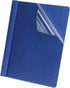 Oxford Linen Clear Front Report Cover, Navy, Letter Size, 5 per Pack