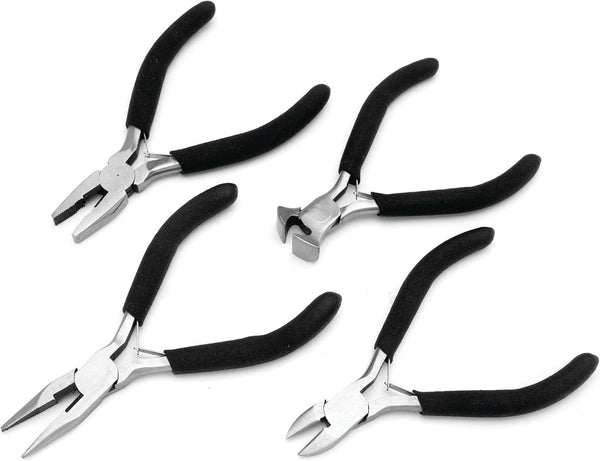 Performance Tool 4-Piece Mini Pliers Set - Essential Tools for Precision in Tight Spaces and Delicate Jobs