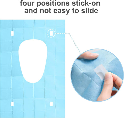 YTLX 20pcs Quality Disposable Toilet Seat Covers Stick-On Non-Slip for Public Toilets Hospital Hotel, Portable Travel