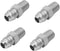 (4-PACK) 2404-06-04 Hydraulic Hose Adapter Fitting 3/8" Male JIC 37° Flare × 1/4" Male SAE Straight Pipe