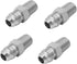 (4-PACK) 2404-06-04 Hydraulic Hose Adapter Fitting 3/8" Male JIC 37° Flare × 1/4" Male SAE Straight Pipe