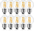 BRIMAX 10 Pack G16.5 Light Bulbs Dimmable,Small LED Globe Bulbs,E26 Base 6W