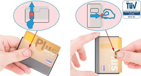 valonic Set of 6 RFID Blocking Sleeves, Credit Card Protector Sleeve for Wallet, Protection Block for Cards