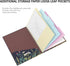 Rimilak Spiral Clipboard Folio, Refillable Lined Notepad, 14.5 x 9.8 Inch, Hardcover Clipboards with 5 Pockets, Daisy
