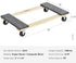 1000 lbs 18" 30", 4 3 1 Pack VEVOR Furniture Dolly, Load Capacity, x x PP Swivel Casters, Heavy Duty Hardwood Furniture