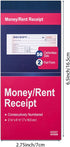 XKDOUS 2 Pack 2-Part 2-3/4" 6-1/2" 50 Sets Money and Rent Receipt Book, Carbonless, x Receipt Book for Small Business