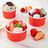 8-Ounce 50 Frozen Coppetta Dessert Cups, Disposable Ice Cream Cups - Lids Sold Separately, Sturdy, Red Paper Yogurt