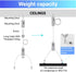 4 Set 5ft Commercial HAMRVL Aquarium Light Suspension Cables Kit - Adjustable Steel Hanging Chains Lighting Fixture