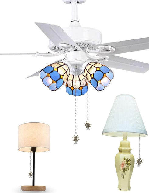 12 Inch Ceiling Fan Pull Chain Extender, Rudder Wheel Pendant Pull Chain Extension, Ceiling Fan Chain Ornament