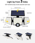 WL4000 3 270 IP65 LE Solar Lights for Outside, Solar Lights Outdoor with Motion Sensor, High Brightness, Adjustable