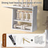 Haiansan Wooden Router Shelf Wall Mount WiFi Router Storage Box, Modem Rack Power Strip Cable Management Hider