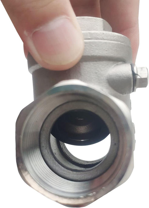 1" NPT Swing Check Valve Female WOG 200 PSI PN16 CF8M, Stainless Steel SS316