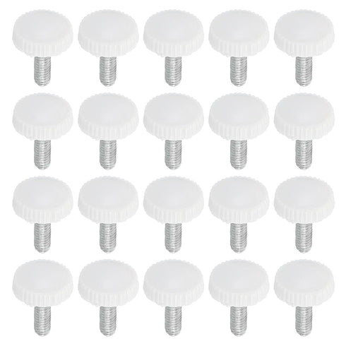 PATIKIL M4x12mm Knurled Thumb Screws, 20 Pack Male Thread Round Clamping Knobs, Hand Grip Bolts for Furniture Hardware