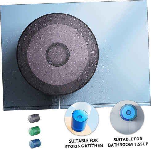 3pcs Zerodeko Waterproof Toilet Paper Roll Holder Creative Storage Design Wall-Mounted Bathroom Tissue Storage Box