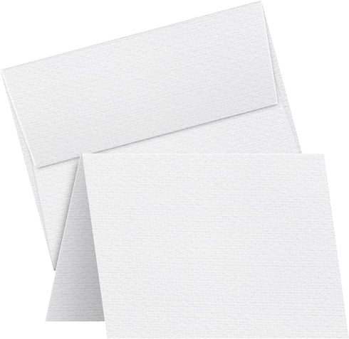 Linen Textured Greeting Cards Set – 4.5" x 6" Blank Cardstock & Envelopes – 25 Customized Cards per Pack